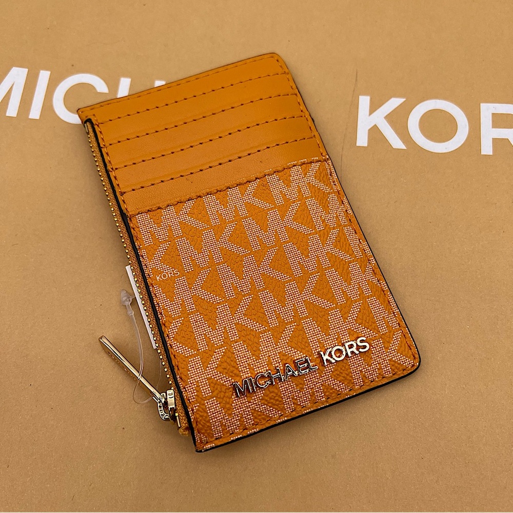 Michael Kors Jet Set Travel MD TZ Card Case Wallet
